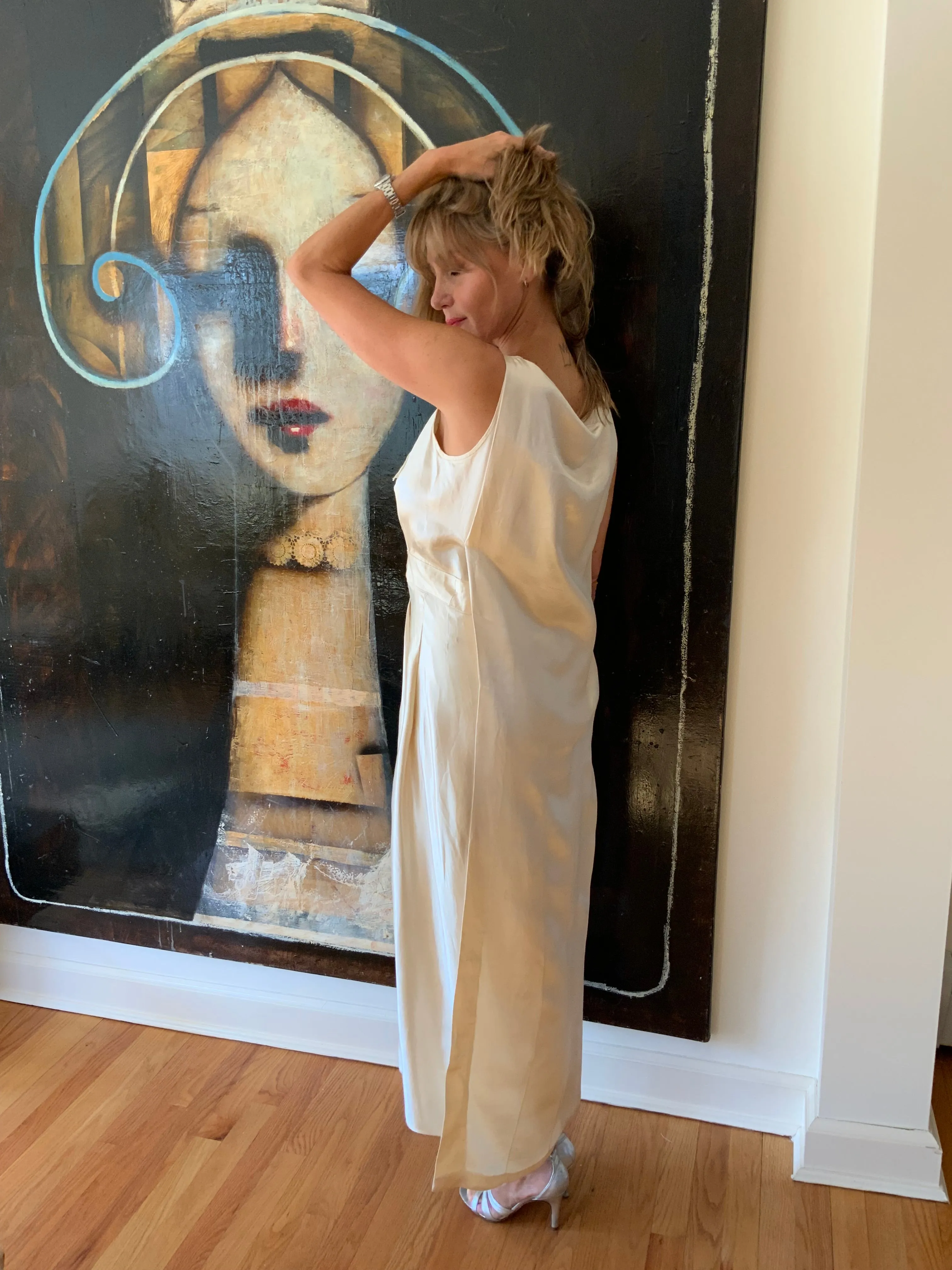 Silk Wedding Dress - 20s - 20F