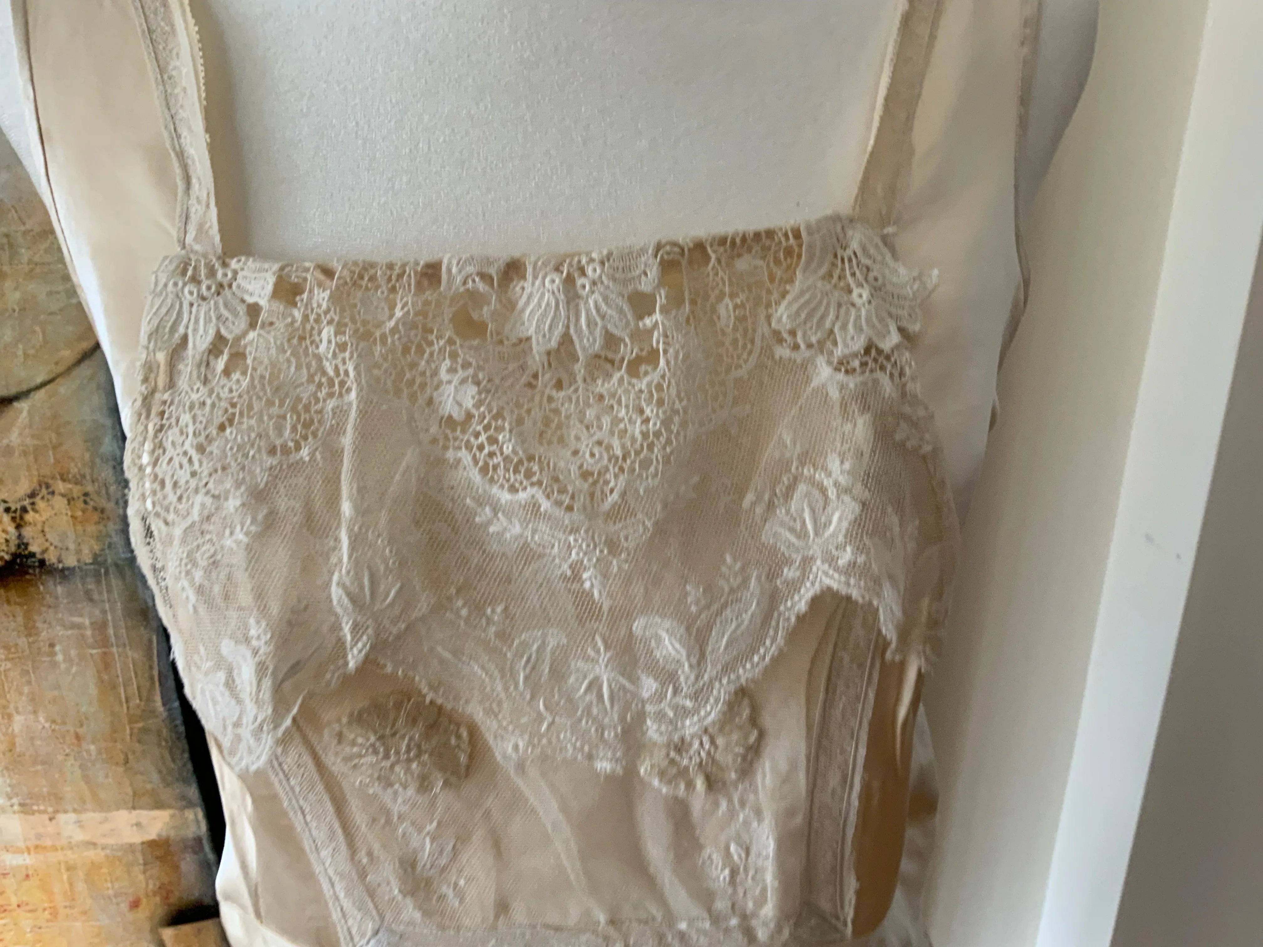 Silk Wedding Dress - 20s - 20F