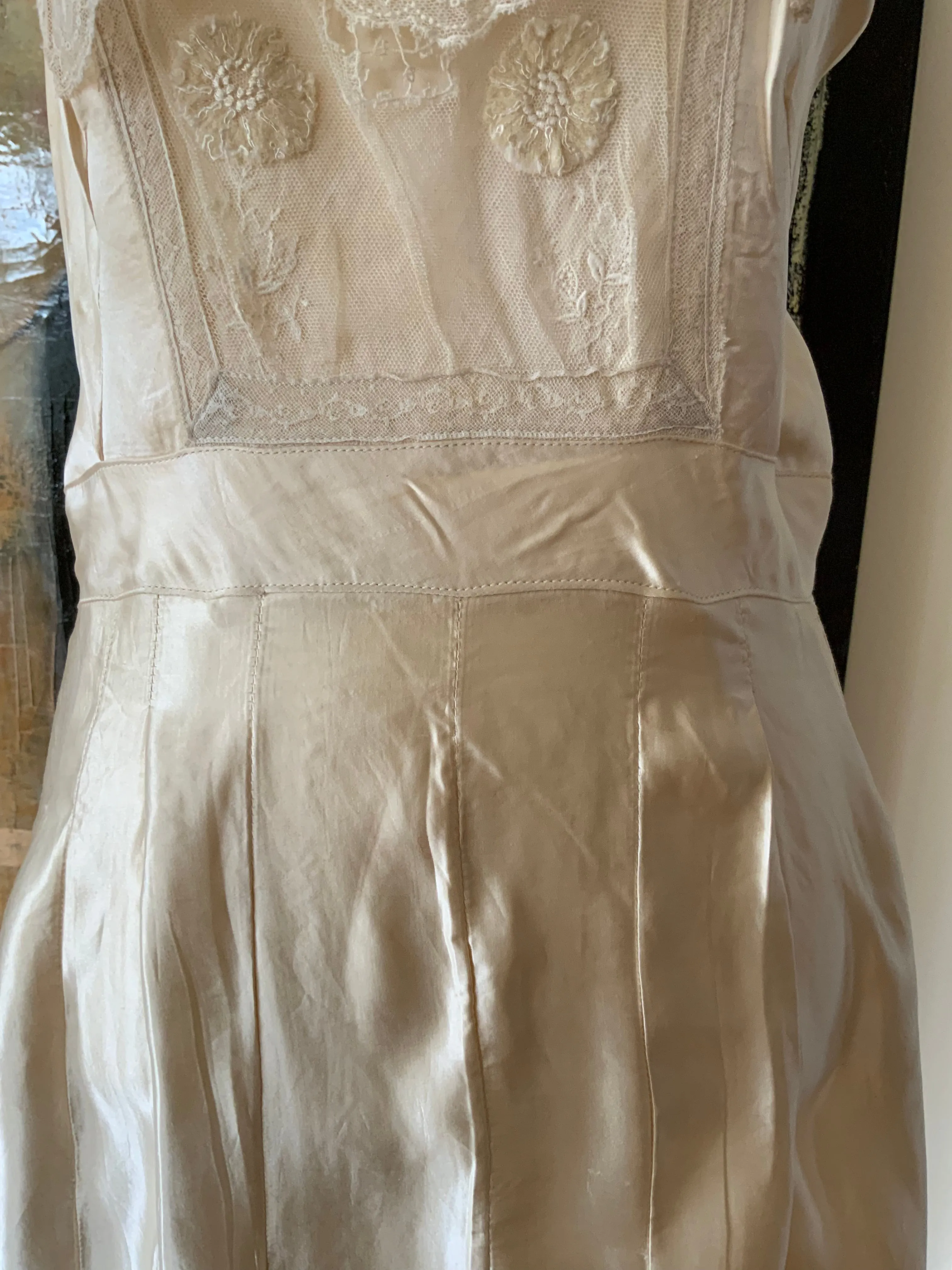 Silk Wedding Dress - 20s - 20F