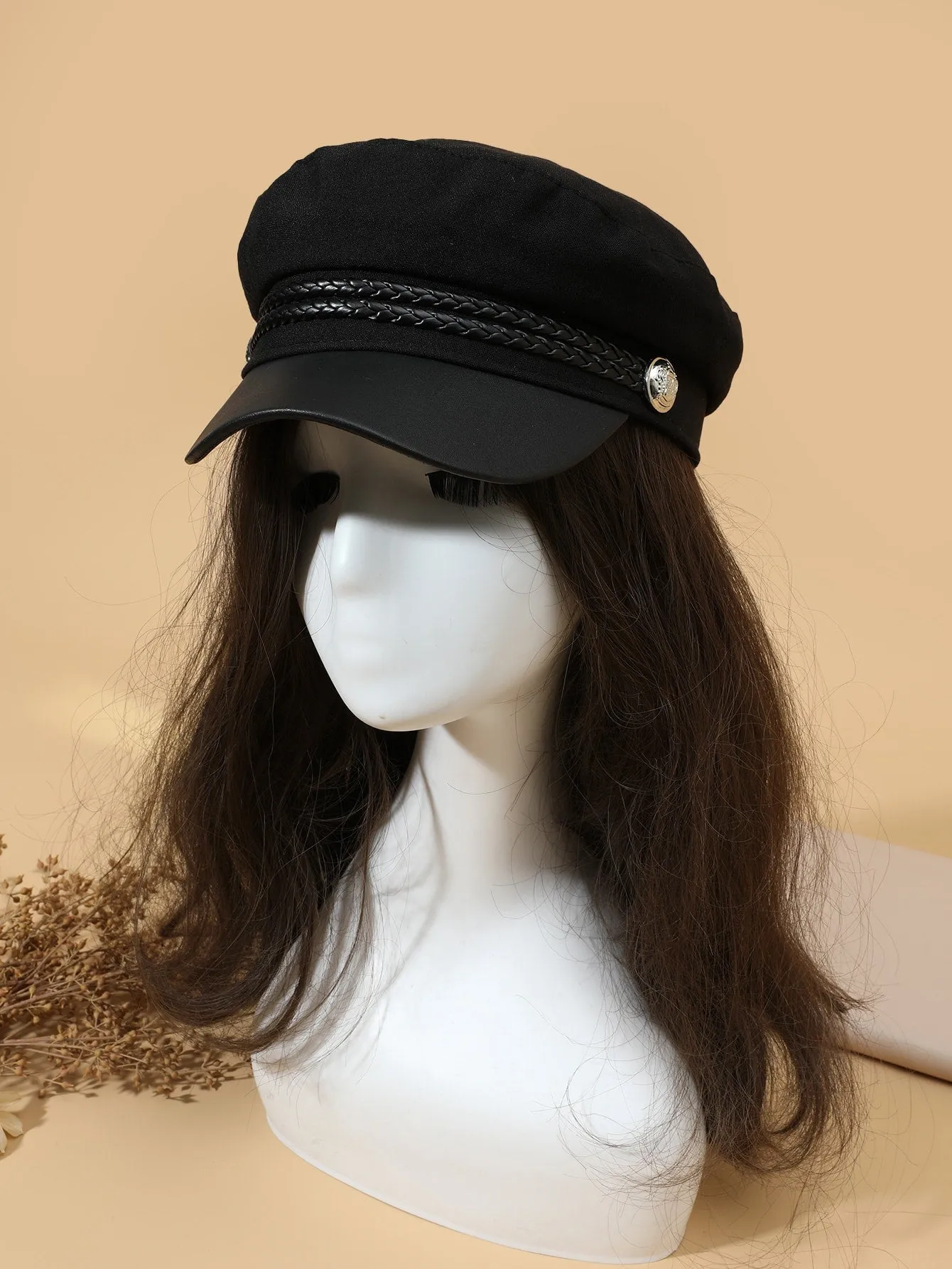 Simple Baker Boy Hat - Black