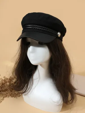 Simple Baker Boy Hat - Black