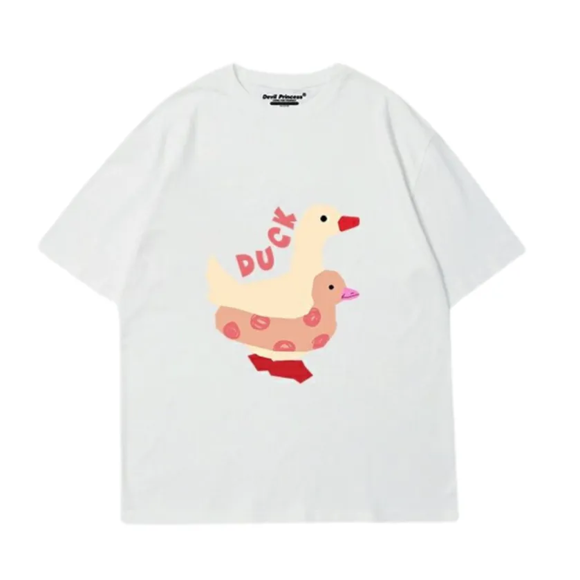 Simple Duck Print T-shirt