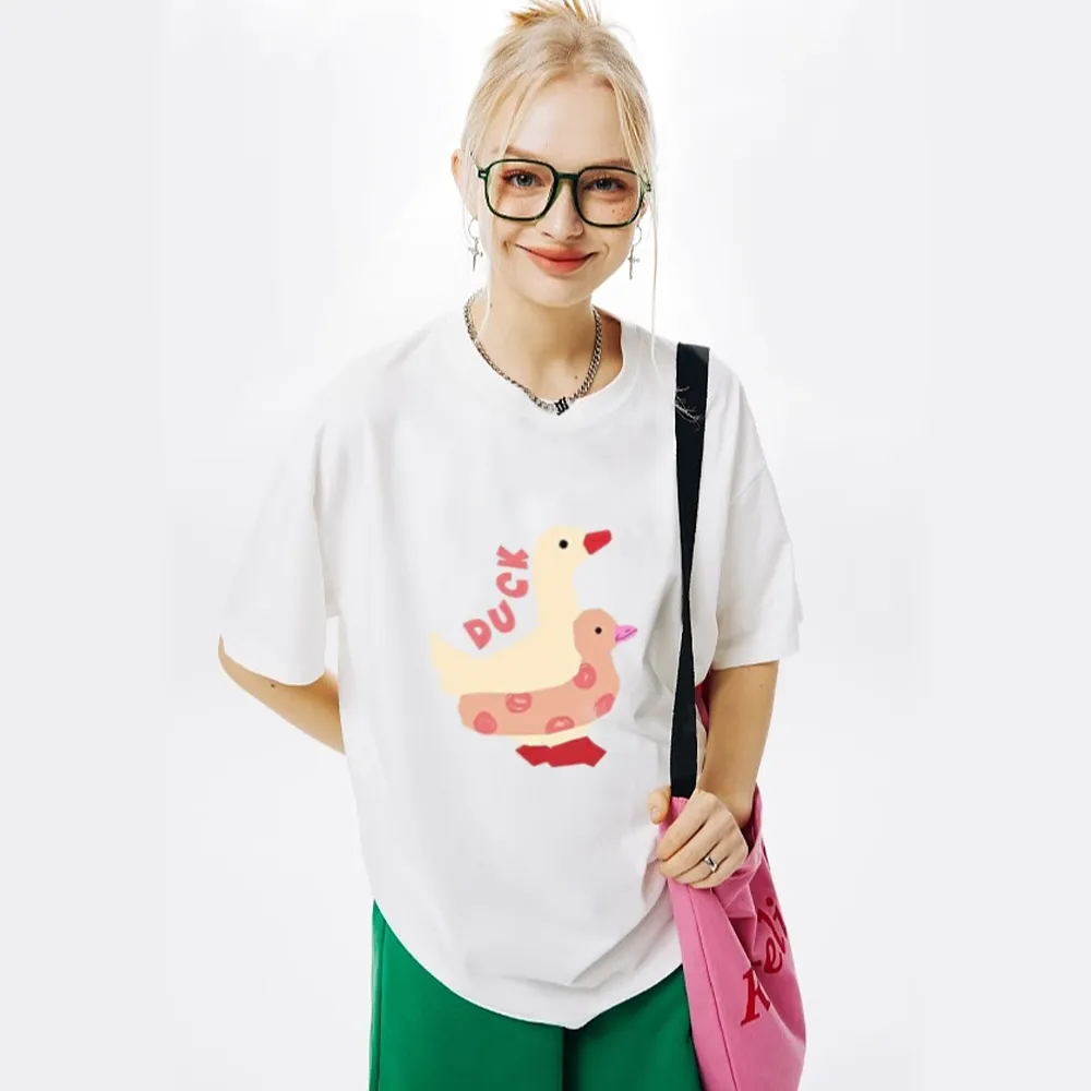 Simple Duck Print T-shirt