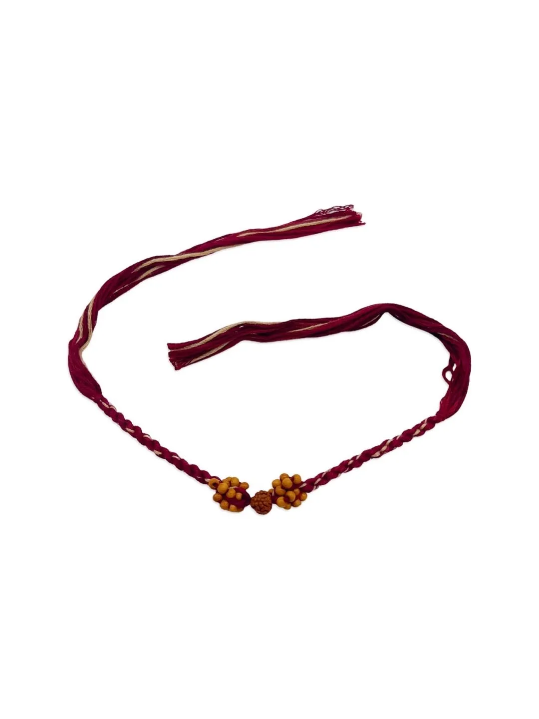 Simple Rudraksha Rakhi With Tulsi Beads Multicolor Thread Rakhi For Raksha Bandhan