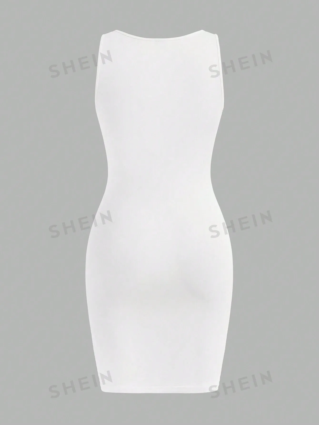 Slayr Casual, Simple, Cute, Pink Cat Patterned Women's Sleeveless Bodycon Dress With Wide Straps, Suitable For Summer