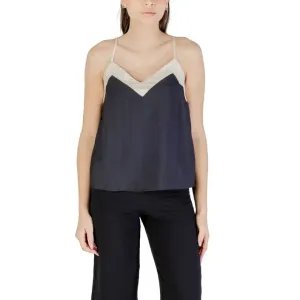 Sleeveless Black and Beige Top