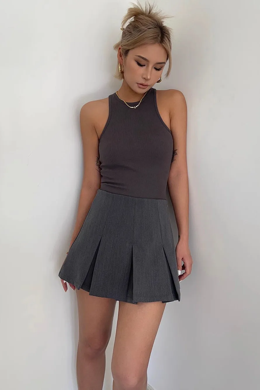 Sleeveless Crew Neck Halter Tank Tops Fitted Shirt