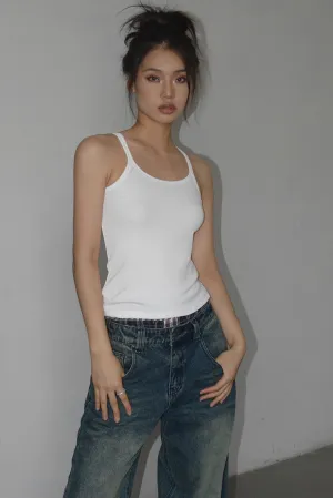 Sleeveless Solid Cut Out Tops