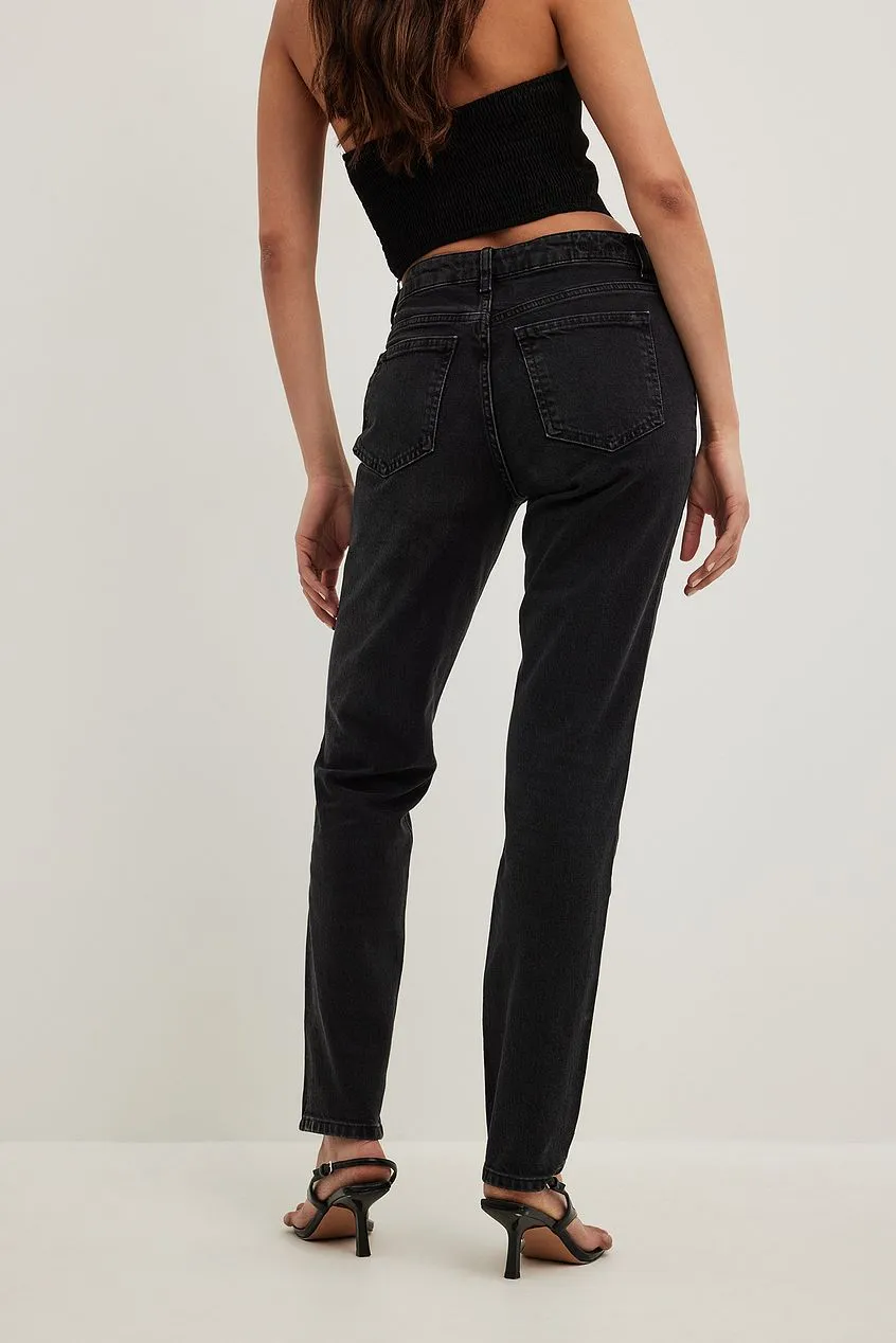 Slim Mid Waist Jeans For Womens