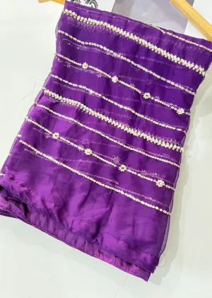 SMR701 - Ziva Purple chiffon Wedding Duppatta