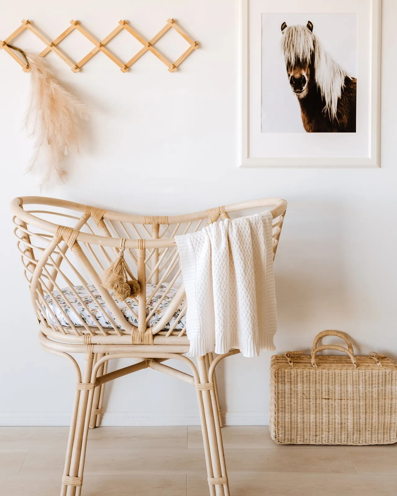 Snuggle Hunny Diamond Knit Baby Blanket - Cream