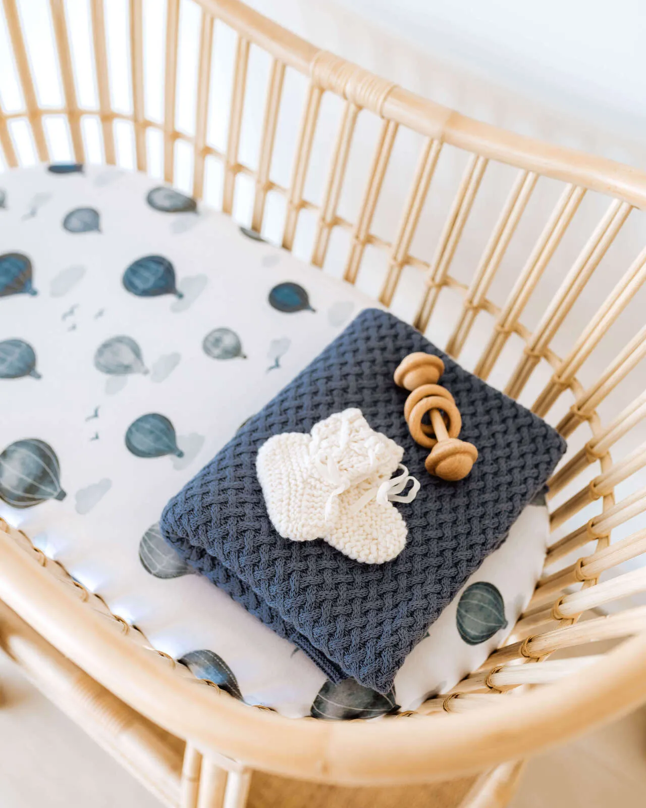 Snuggle Hunny Diamond Knit Baby Blanket - River