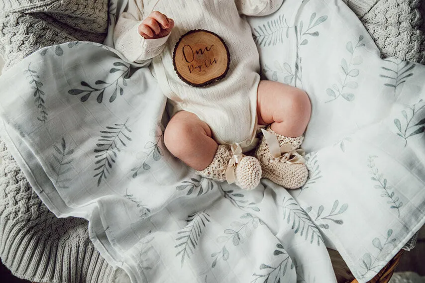 Snuggle Hunny Organic Cotton Muslin Wrap - Wild Fern