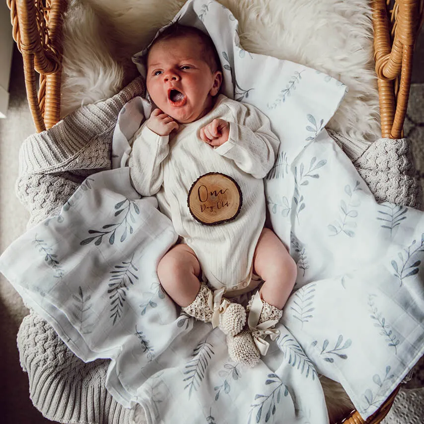 Snuggle Hunny Organic Cotton Muslin Wrap - Wild Fern