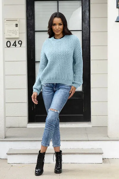 Soft Knit Crewneck Sweater [4 Colors]