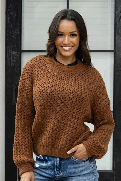 Soft Knit Crewneck Sweater [4 Colors]