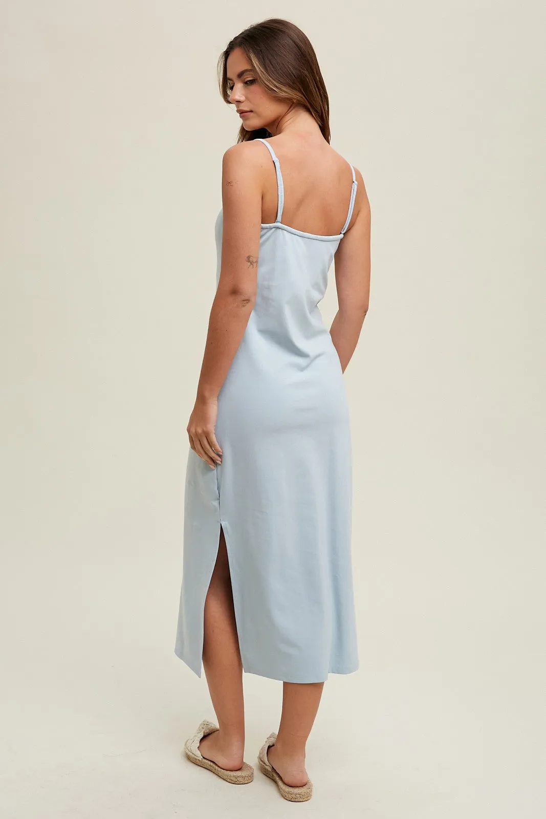 soft knit midi dress