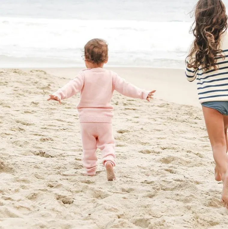 Soft Pink Knit Pant
