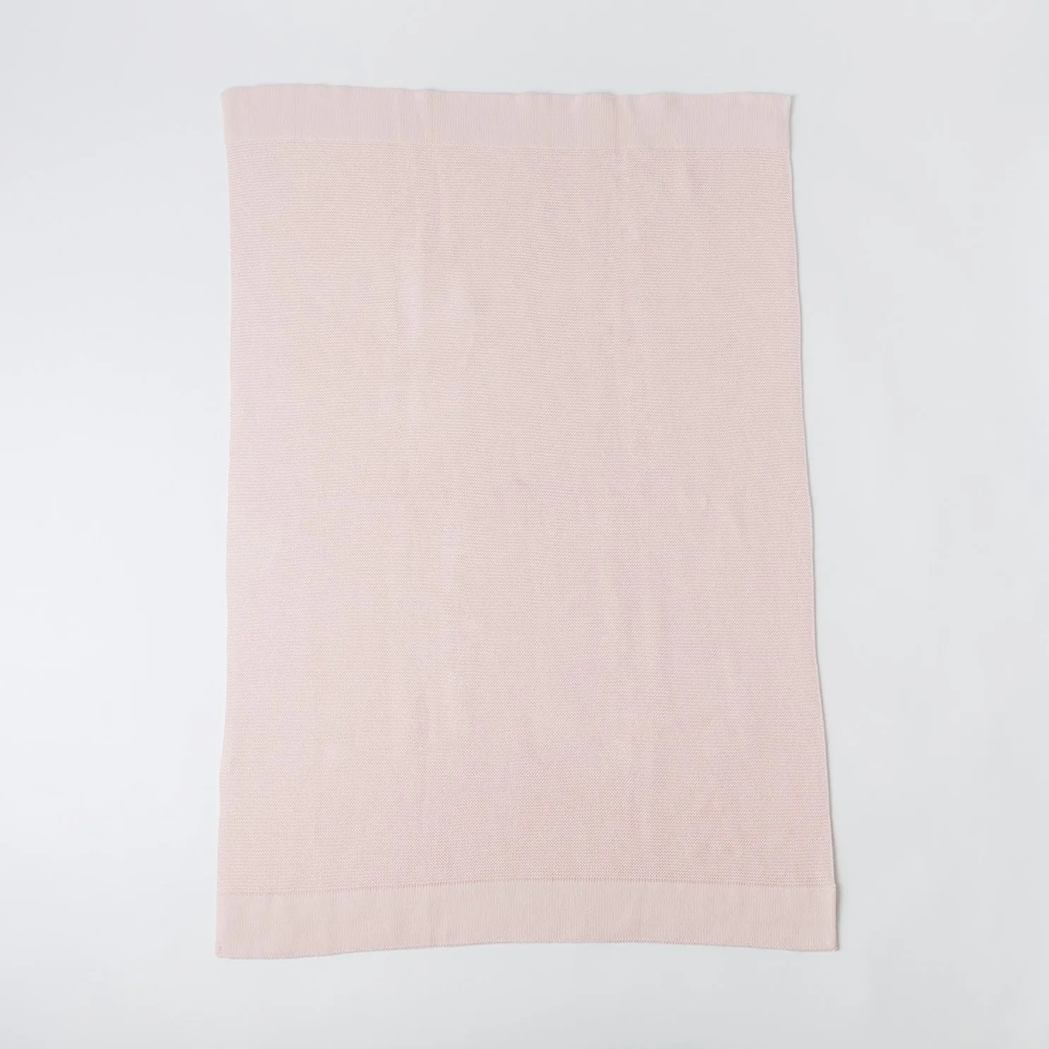 Soft Pink Sweater Knit Cotton Baby Blanket