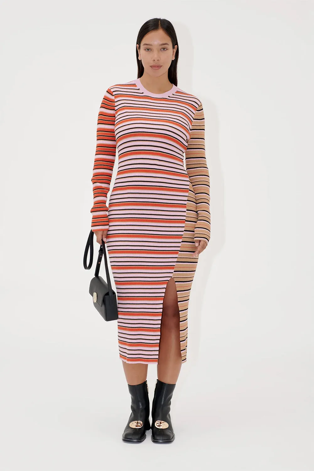 Soft Rib Long Sleeve Dress