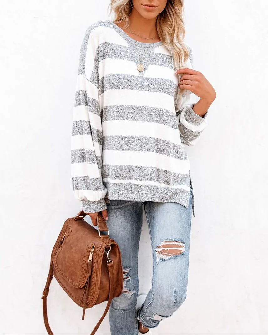 Soft Spot Striped Knit Top
