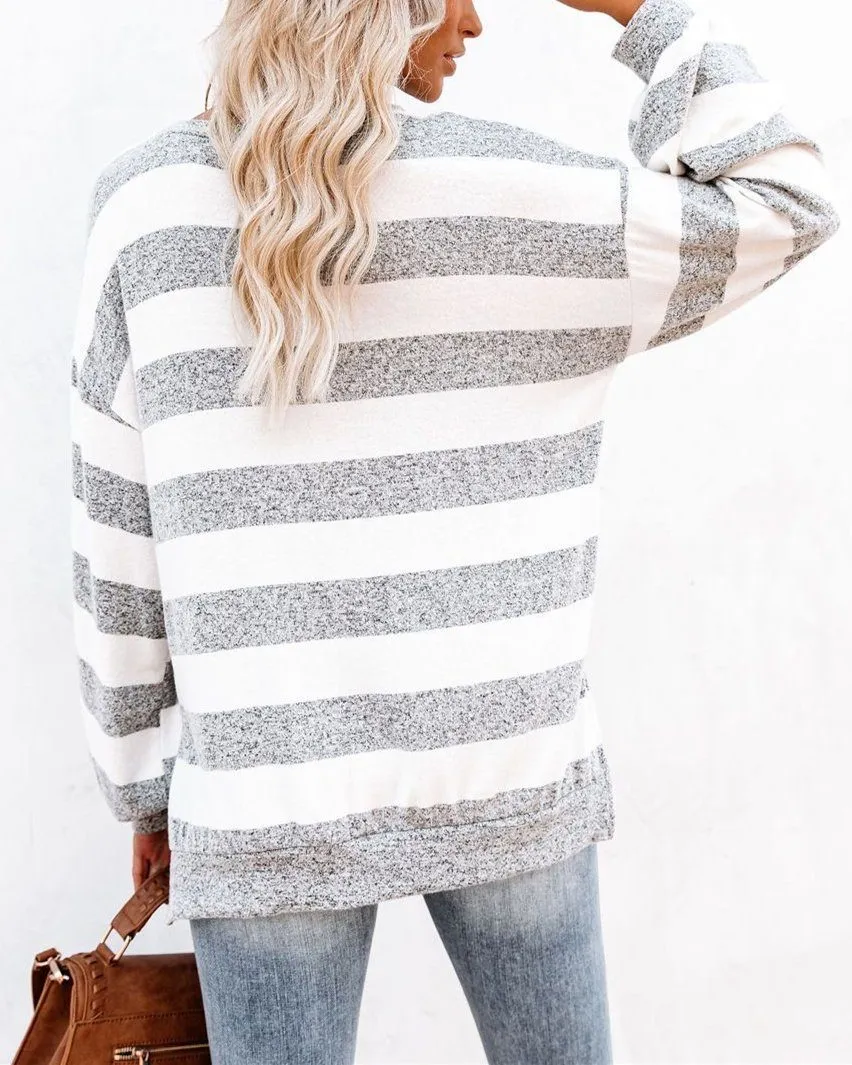 Soft Spot Striped Knit Top