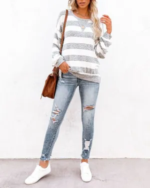 Soft Spot Striped Knit Top
