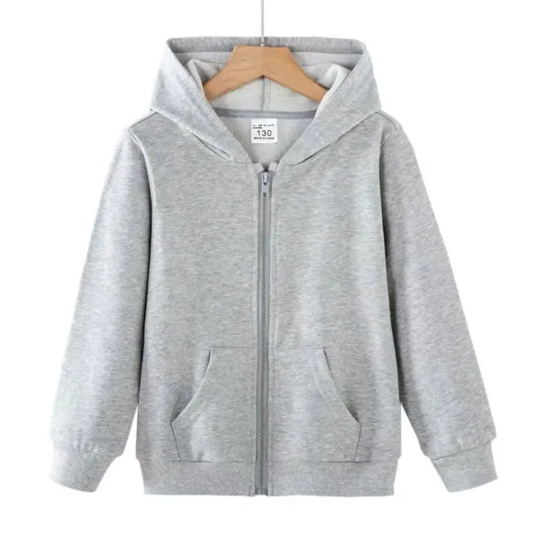 Solid Color Zipper Hoodie