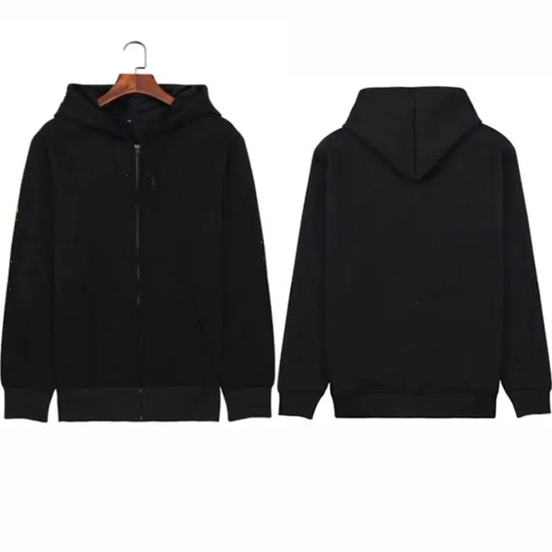 Solid Color Zipper Hoodie