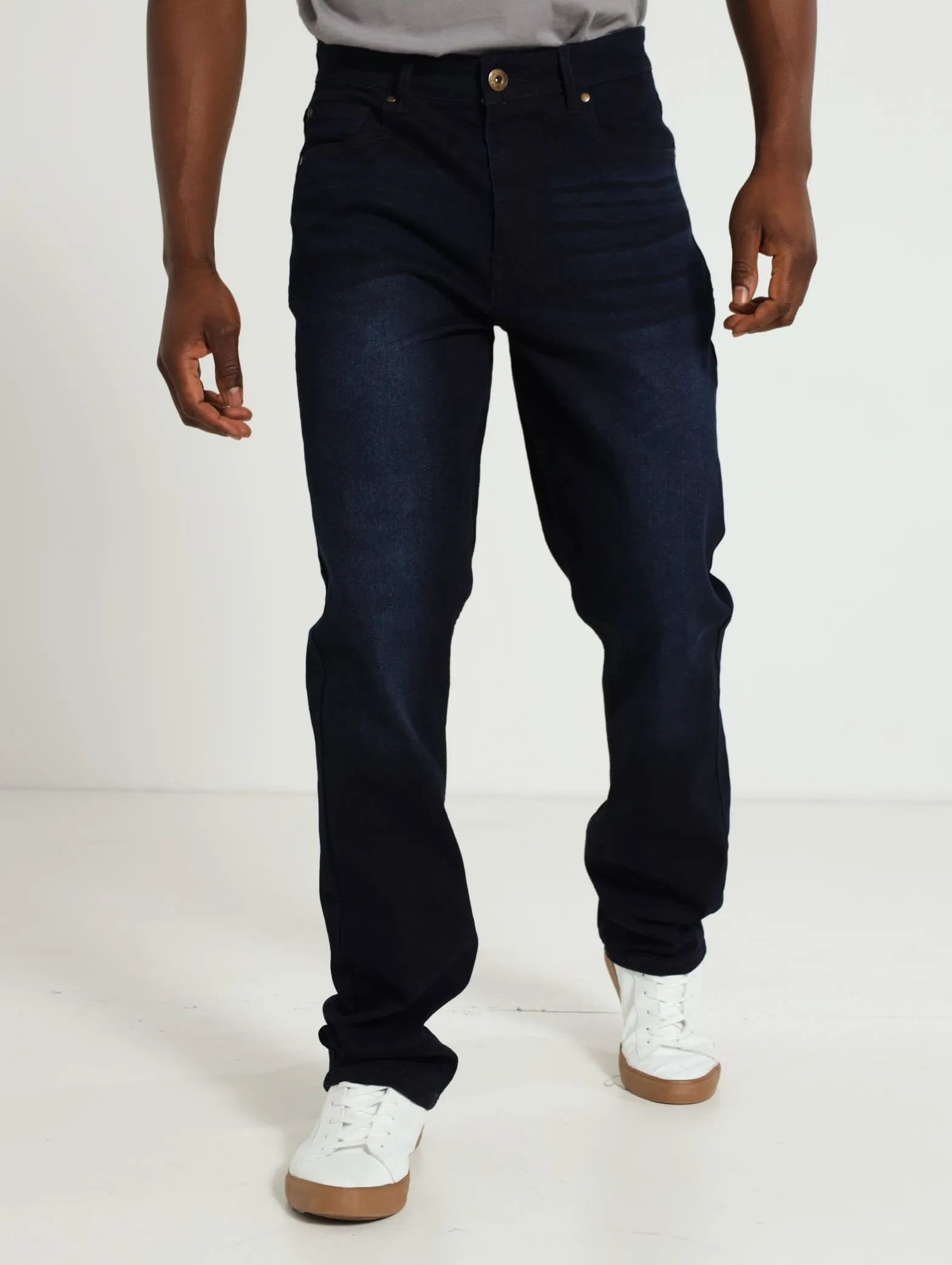Solid Slim Fit Denim Jean - Blue/Black