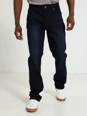 Solid Slim Fit Denim Jean - Blue/Black