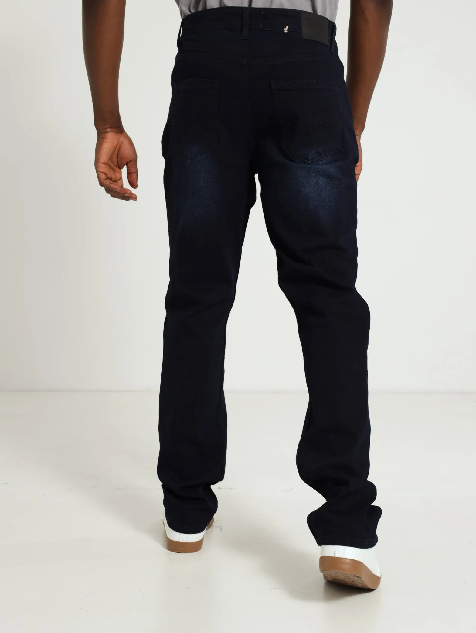 Solid Slim Fit Denim Jean - Blue/Black