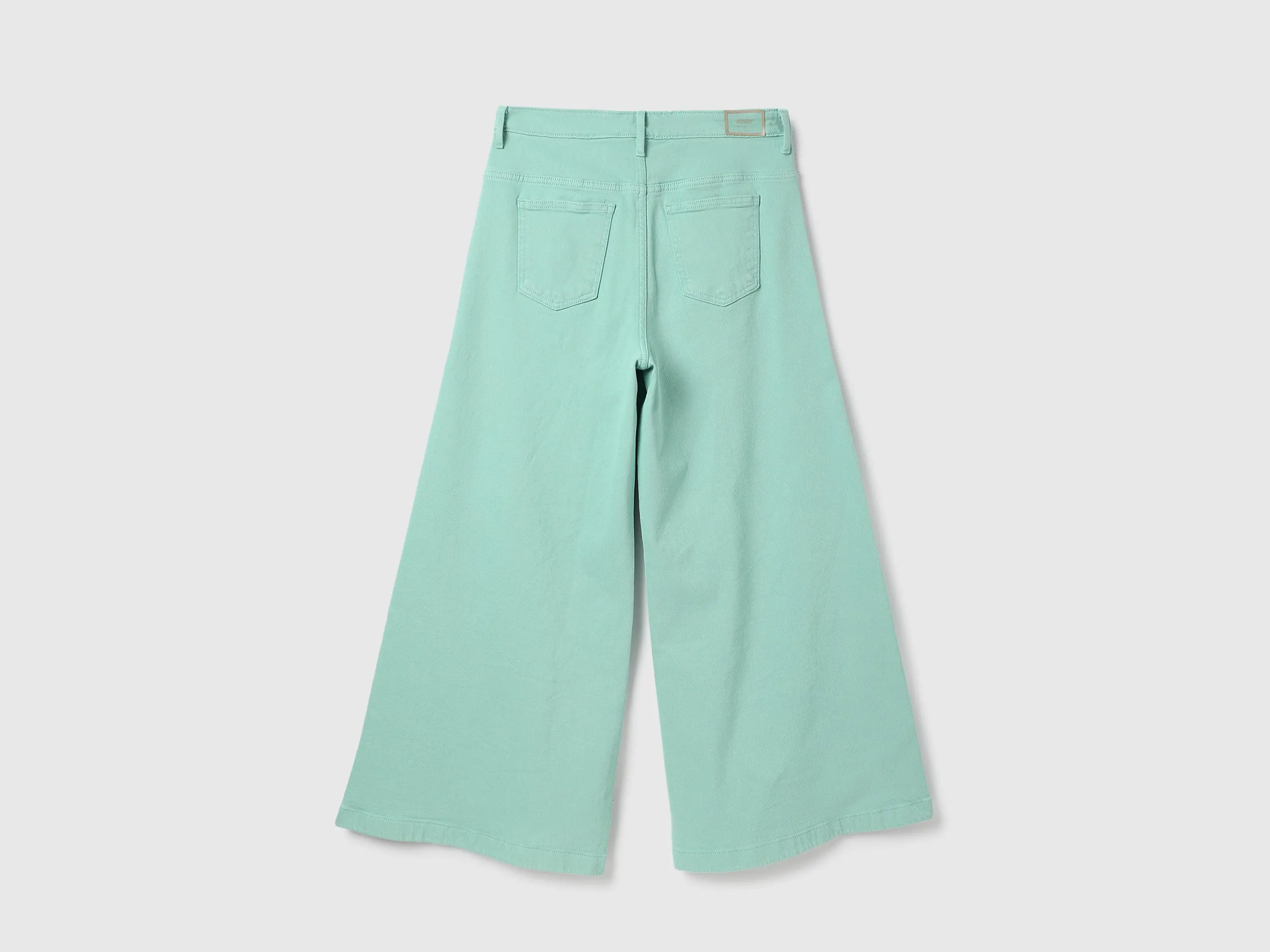 Solid Wide Leg Jeans