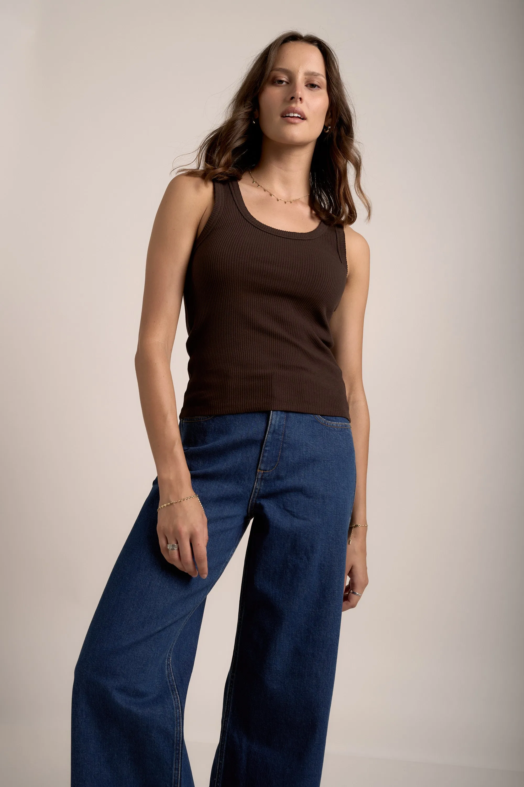 Sophie Organic Cotton Ribbed Tank