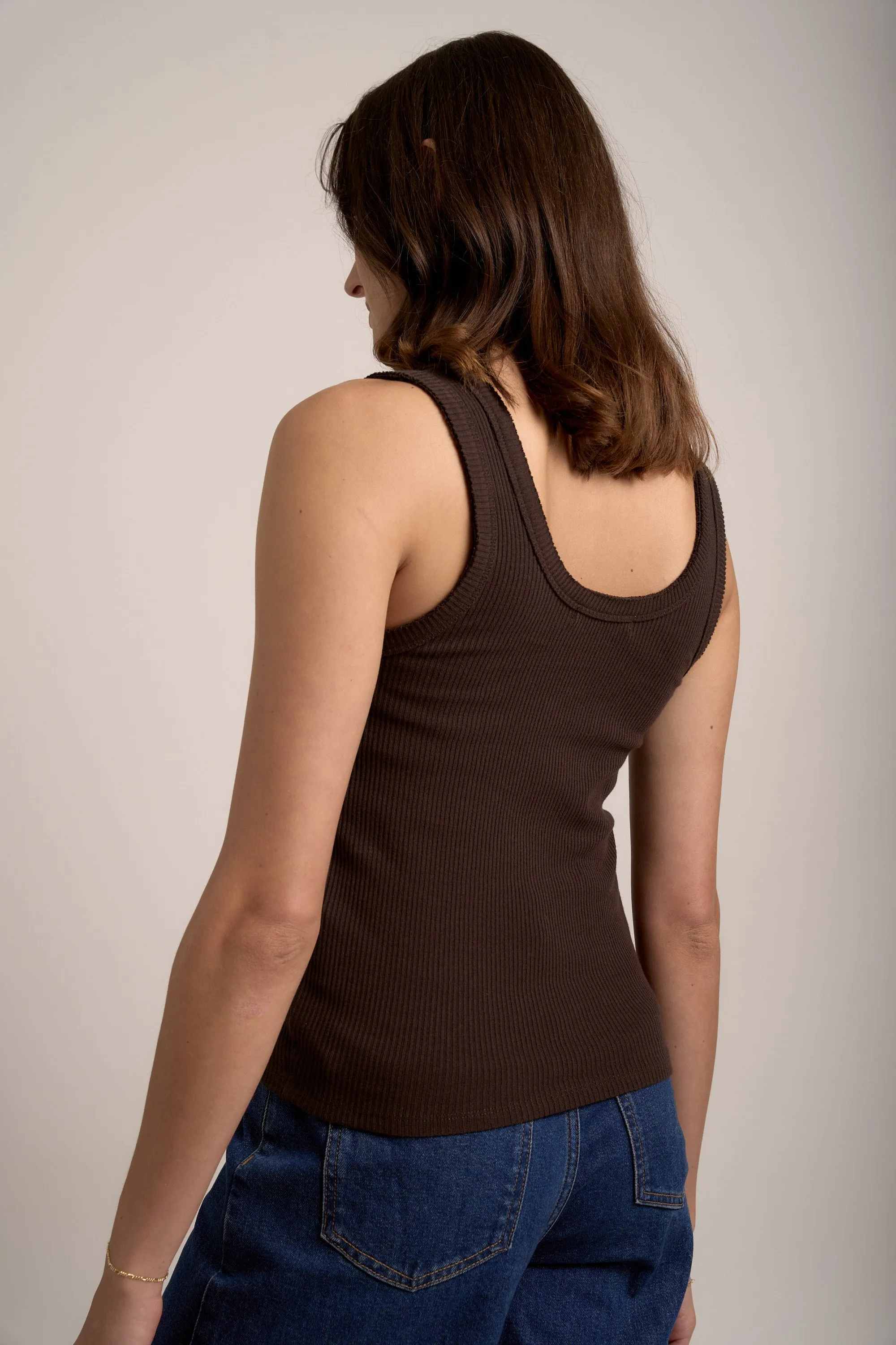 Sophie Organic Cotton Ribbed Tank