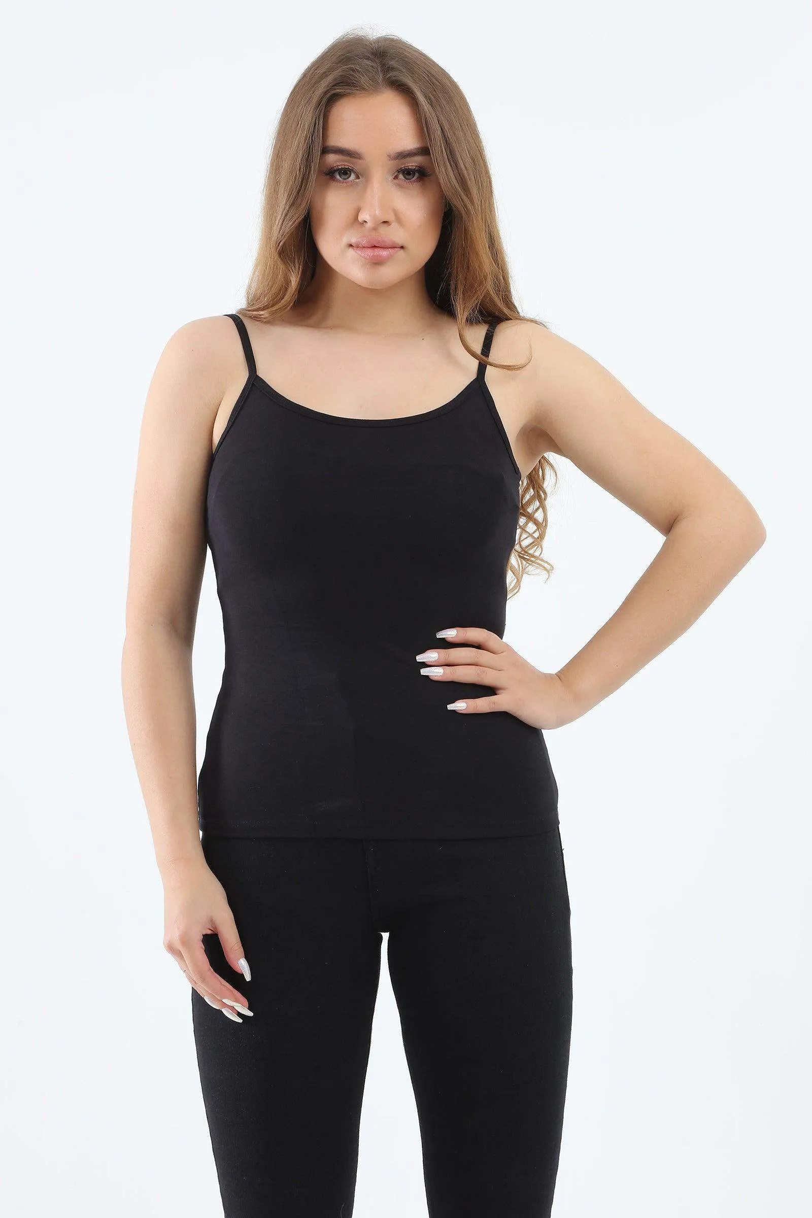 Spaghetti Straps Plain Tank Top