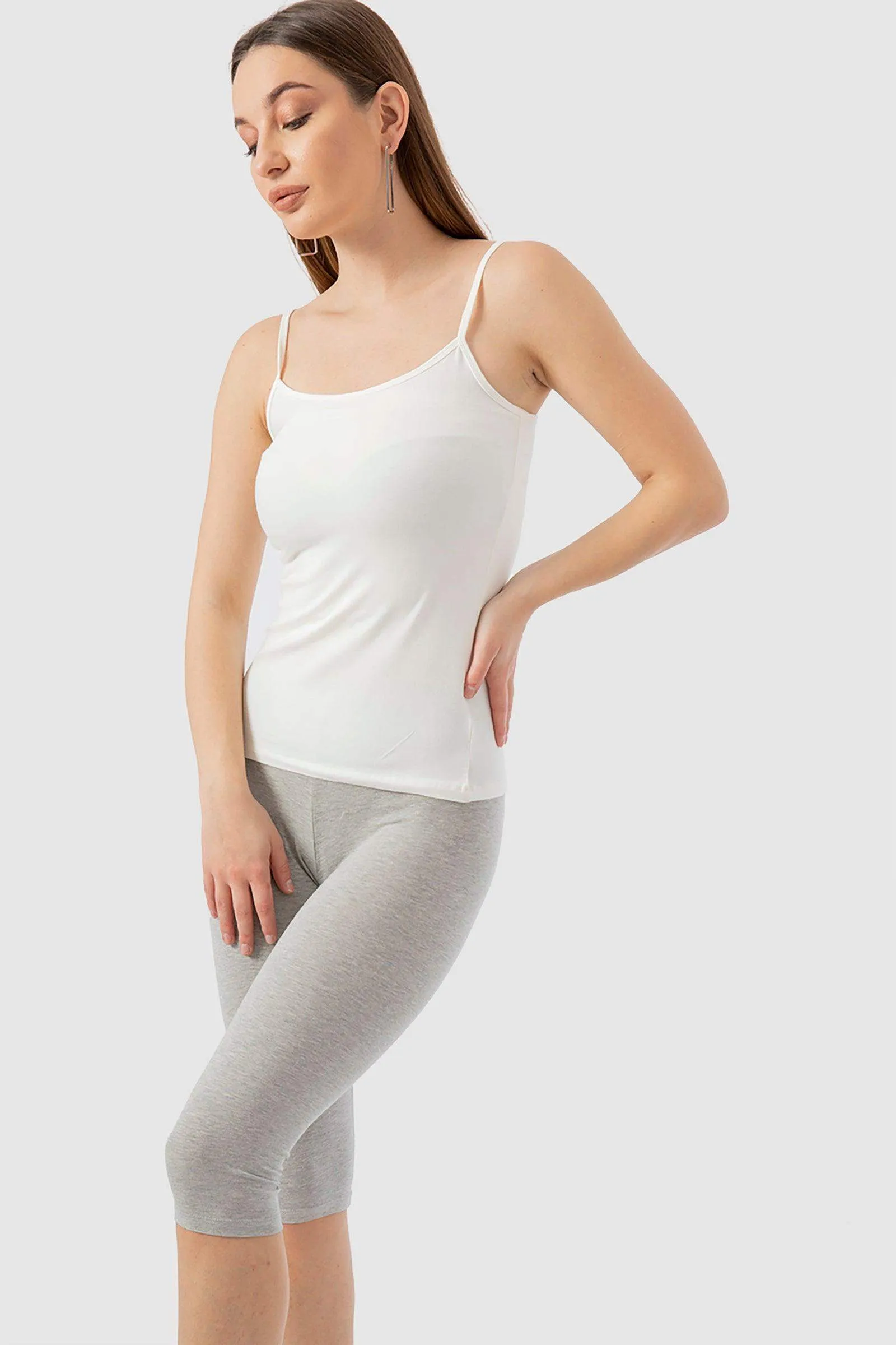 Spaghetti Straps Plain Tank Top
