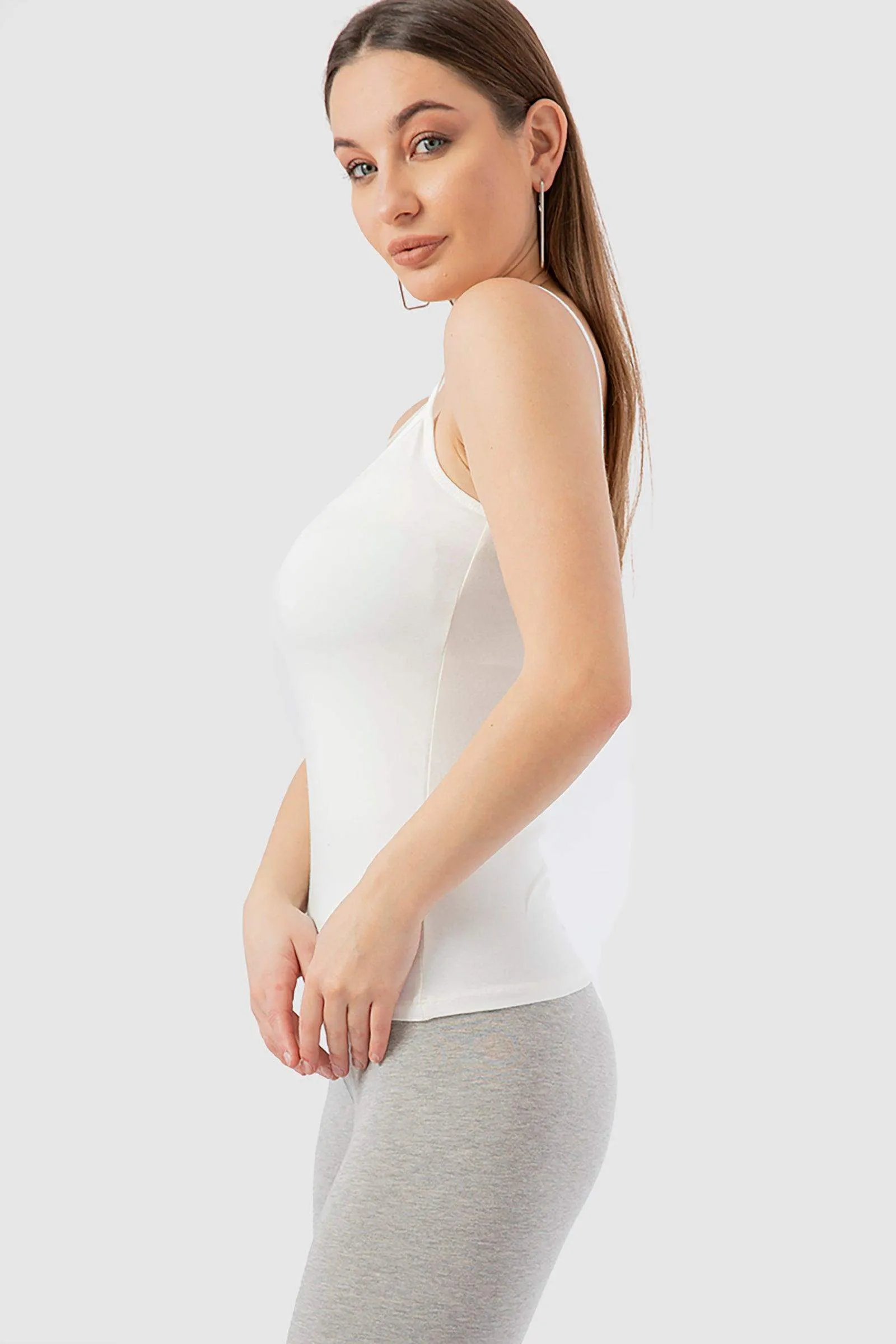 Spaghetti Straps Plain Tank Top