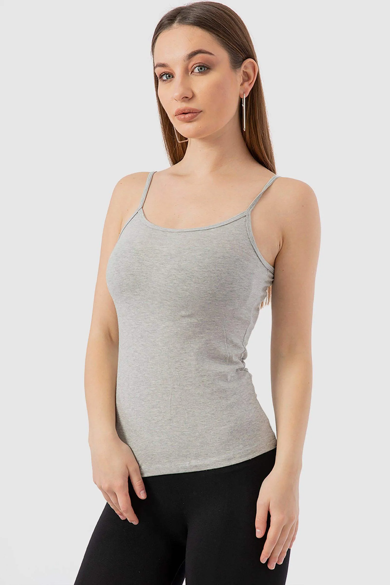 Spaghetti Straps Plain Tank Top