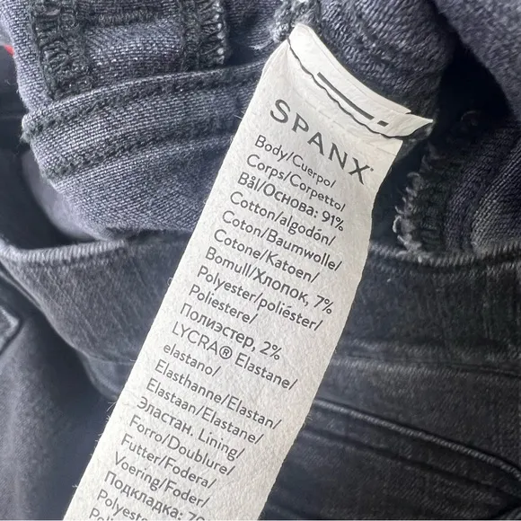 Spanx Straight Leg Jeans Vintage Black Medium