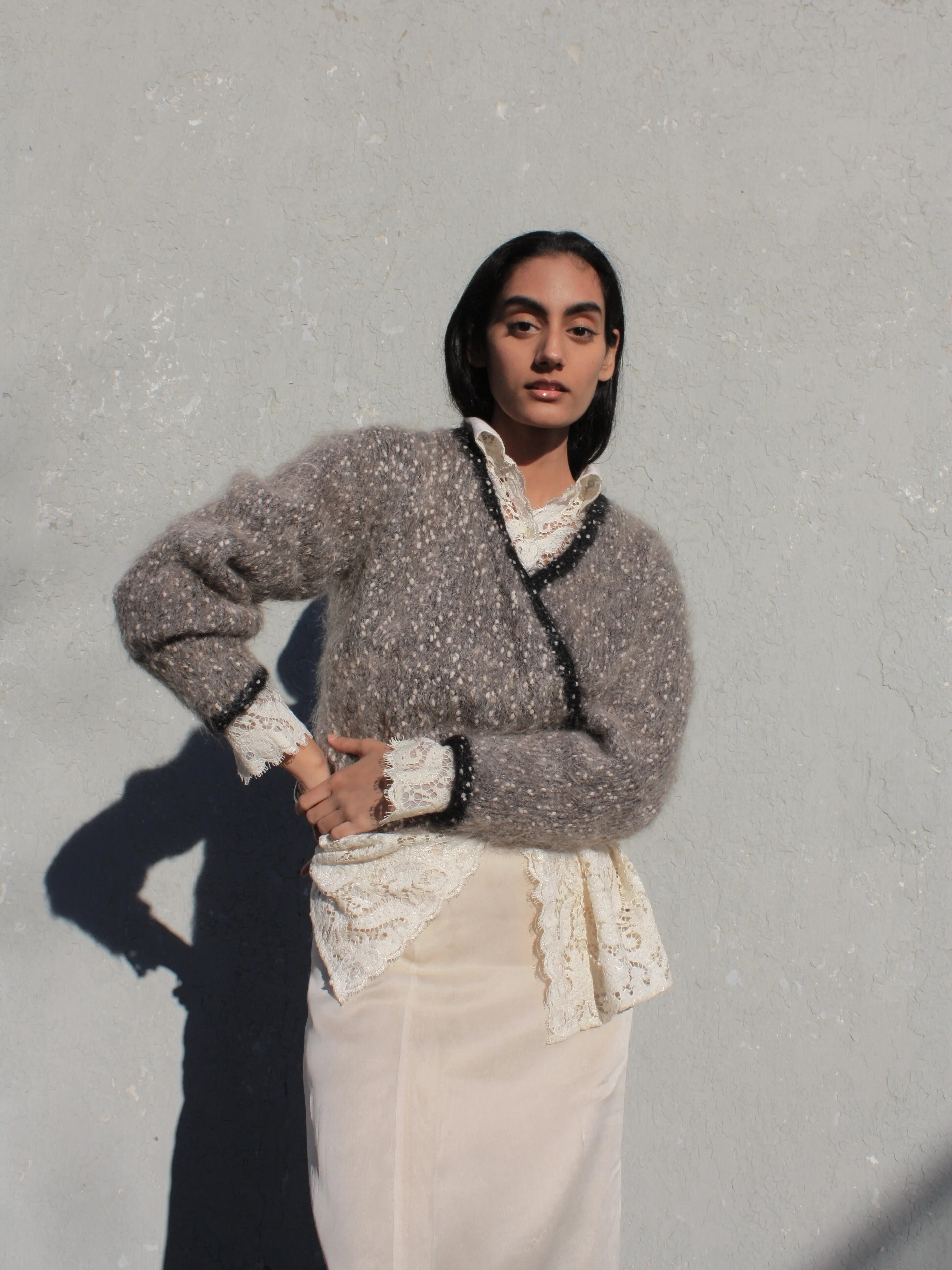 Speckled Mohair Knit
