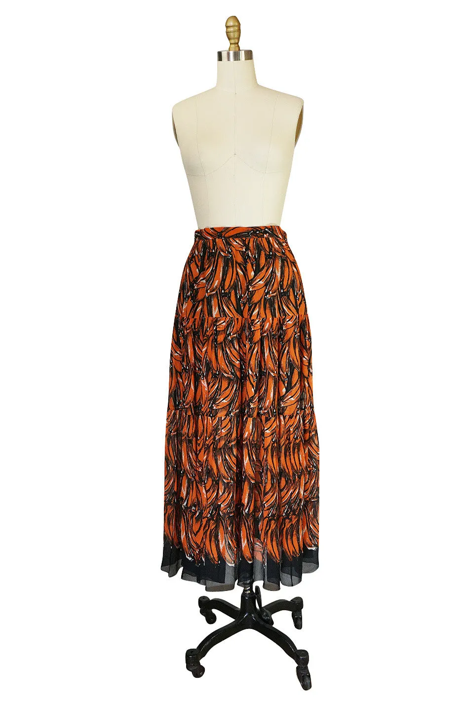 Spring 2011 Runway Silk Banana Print Prada Skirt