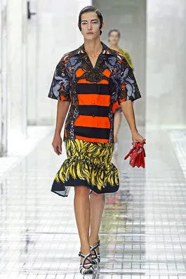Spring 2011 Runway Silk Banana Print Prada Skirt