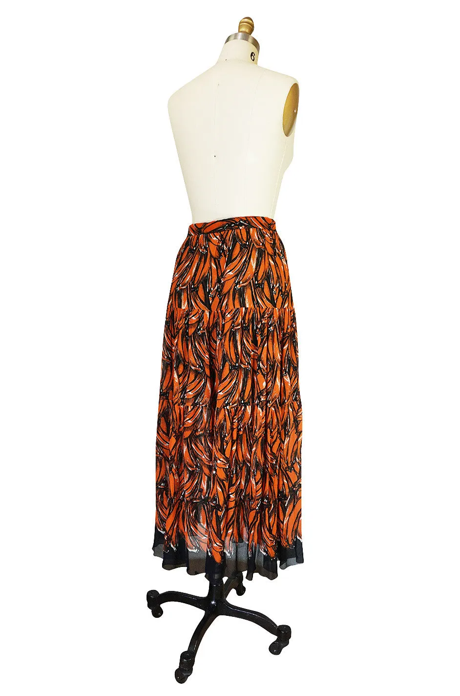 Spring 2011 Runway Silk Banana Print Prada Skirt