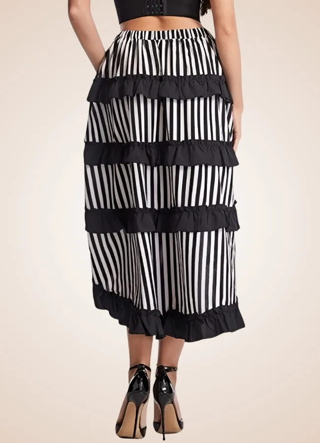 Steampunk Medieval Stripped Skirt