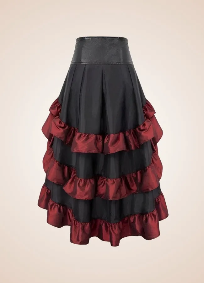 Steampunk Pirate Ruffled Skirt