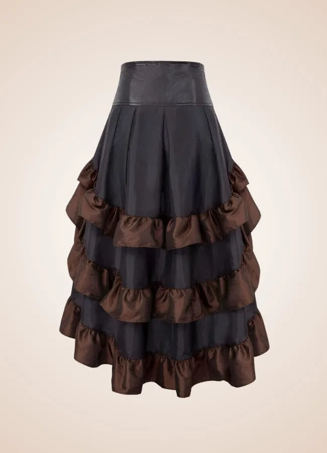 Steampunk Pirate Ruffled Skirt