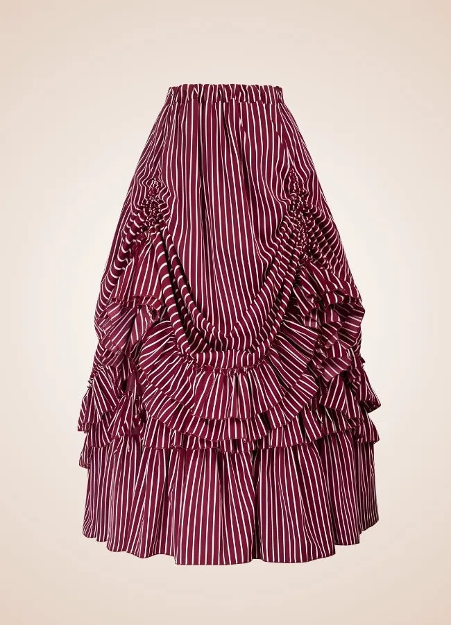 Steampunk Stripped Maxi Skirt