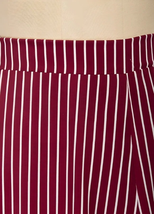 Steampunk Stripped Maxi Skirt