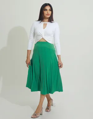 Stretch Hip A-Line Skirt